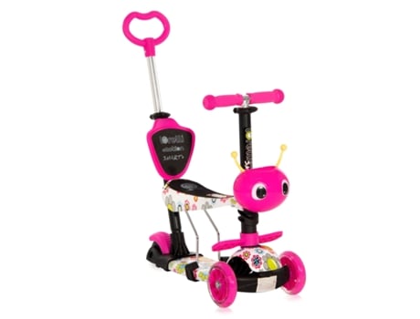 Scooter Infantil con Asiento y Encosto SMART PLUS by Lorelli flores rosa