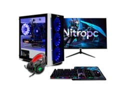 Portátil Gaming NITROPC Pack Gold (AMD Ryzen 5 5500 - RTX 3050 8GB - RAM: 16GB - M.2 1TB - 24" )