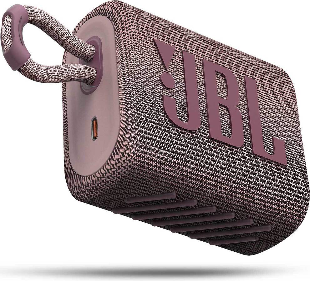 Altavoz Bluetooth JBL Go 3 (Autonomía: Hasta 5 h - Rosa)