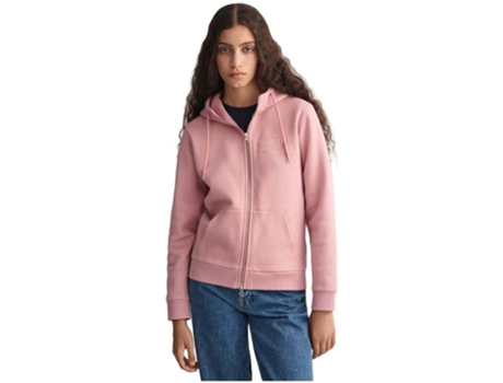 Sudadera de Mujer GANT Capucha Rosa (M)