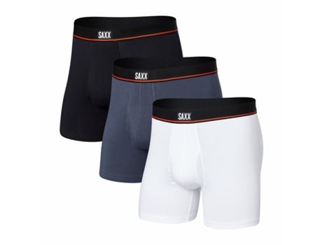 Conjunto de Bóxeres de Hombre SAXX Lote Calzoncillos Bragueta Non Stop Azul - 3pcs (2XL)