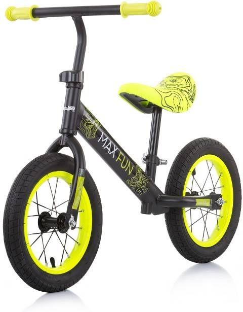 Bicicleta Infantil CHIPOLINO de Equilibrio con Ruedas de Goma Max Fun Green