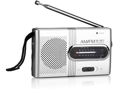 Radio Am/FM portátil con Antena telescópica Altavoz, Mini Radio BC-R21