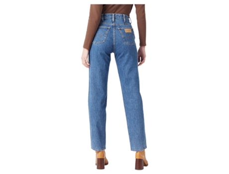 Calça WRANGLER Jeans Mom Straight Azul 32 / 34 Mulher