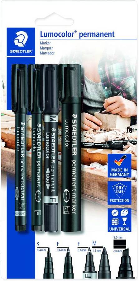 Marcador STAEDTLER Permanente Lumocolor Negro