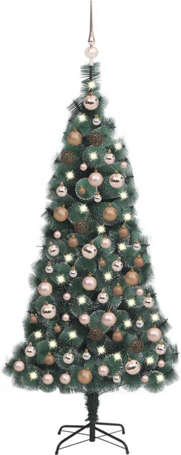 Árbol De Navidad artificial led y verde 150 cm pvc pe vidaxl con luzes 9x15