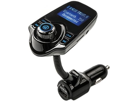 Leitores Mp3 Spguard Car Mp3 Bluetooth Player Large Screen Car Car Bluetooth Fm Transmitter Black