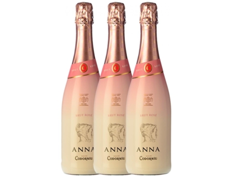 Espumante CODORNÍU Codorníu Anna De Codorníu Rosé Sleever Print Brut Cava (0.75 L - 3 unidades)