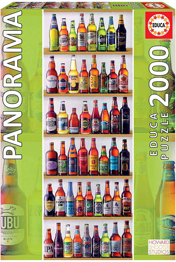 Puzzle EDUCA 2000 Panorama Cervezas del Mundo (Edad Mínima: 12 Años - 2000 Piezas)