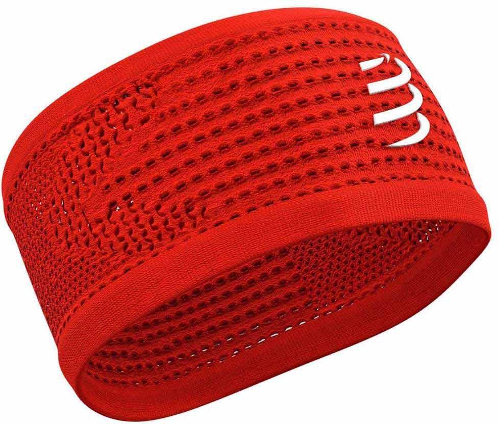 Headband Onoff Cinta unisex adulto compressport pelo roja negro