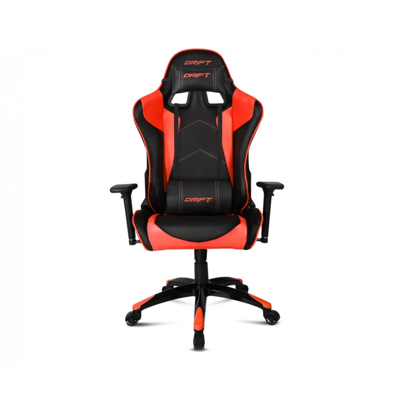 Silla Gaming NOX DR300 (Hasta 150 kg - Elevador a Gas Clase 4 - Negro y Rojo)