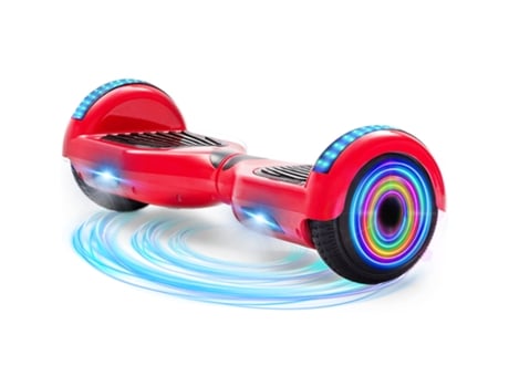 Hoverboard NEI-WAI z1+ Red para Niños (Columna Bluetooth - Autonomía: 8/10 Km - Velocidad Máxima: 10 Km/H)