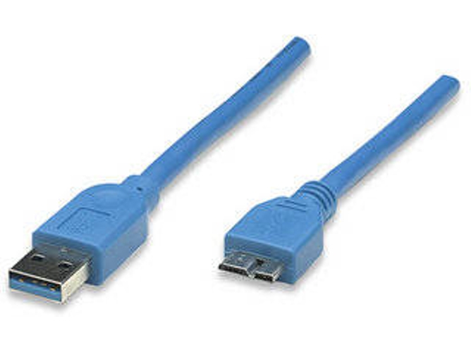 Cable USB MANHATTAN USB A/Micro-USB B 2 m Macho/Macho Azul