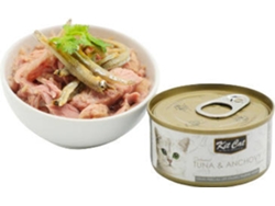 Pienso para Gatos KIT CAT (80 g - Húmeda - Sabor: Atún y Anchoas)