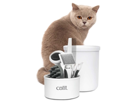 Conjunto de Beleza para Gatos de Pelo Curto - grooming Kit CATIT