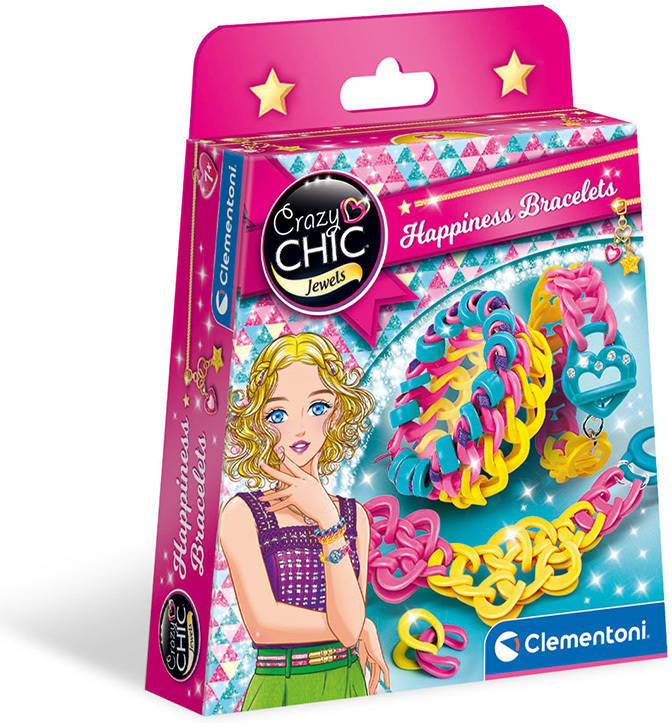 Clementoni18533crazy Chicbraccialetti Rock juego creativo multicolor 18533 kit pulseras