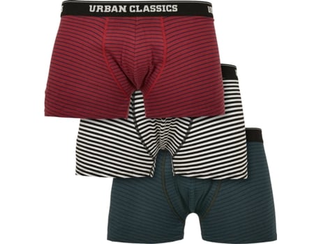 Conjunto de 3 Boxers URBAN CLASSICS Algodón Hombre (L - Multicolor)