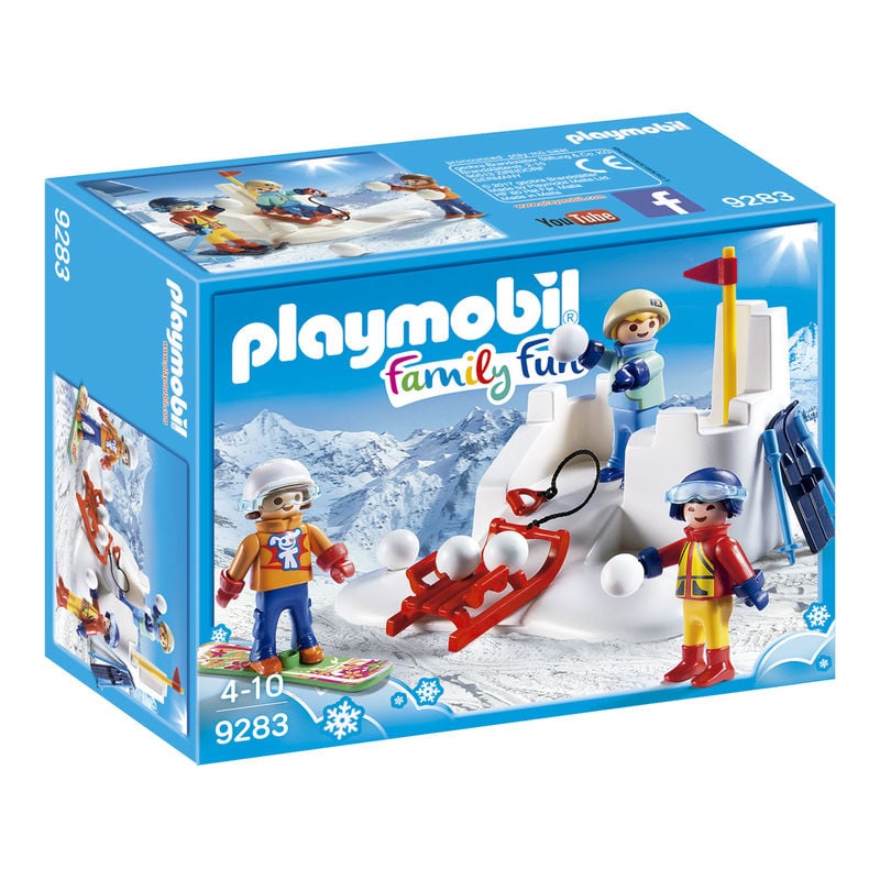 PLAYMOBIL Family Fun: Lucha de bolas de nieve 9283 (Edad Mínima: 4 - 30 Piezas)