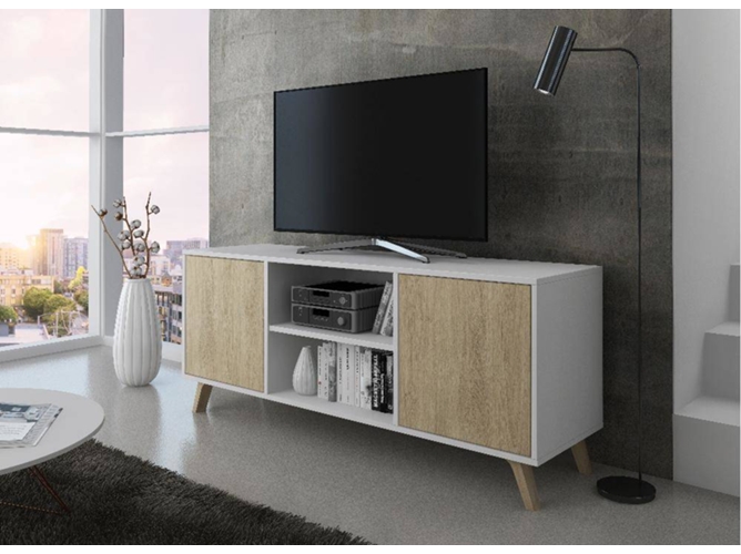 Mueble De Tv skraut home wind 140x40x57cm compuesto madera blanco selectionhome 140 con 2 puertas comedor modelo color estructura puccini medidas 137 57 40