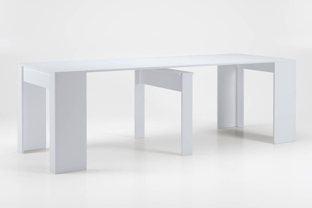 Mesa de Comedor SKRAUT HOME 235B2018 (Blanco - Melamina - 90x50x78 cm)