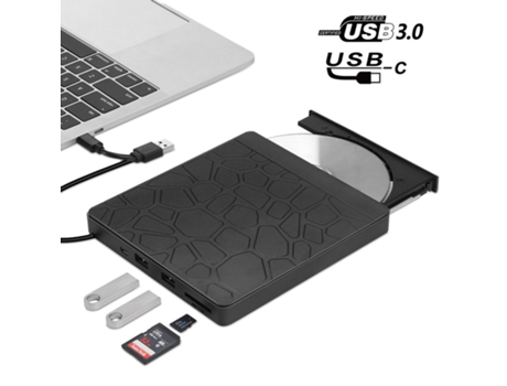 Unidad de DVD externa para computadora portátil Cd/DVD Windows 10/8/7 Linux Mac OS