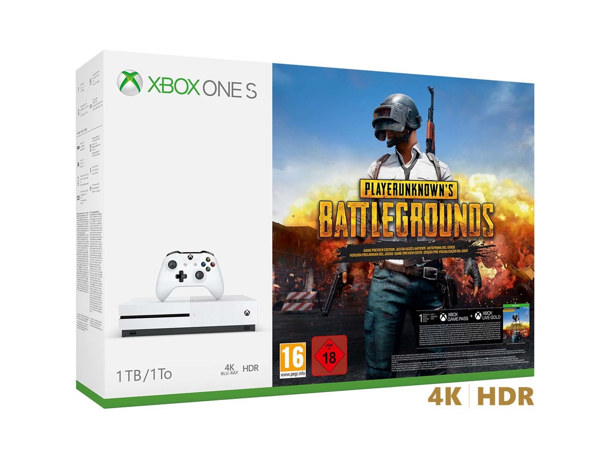 Consola Xbox One S + Playerunknown's Battlegrounds (1 TB)