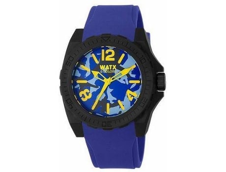 Reloj Watx&colors Blackout para hombre de cuarzo con brazalete silicona rwa1807 colors azul