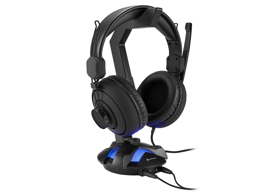 Soporte Auriculares SHARKOON X-REST 7.1 (Negro)