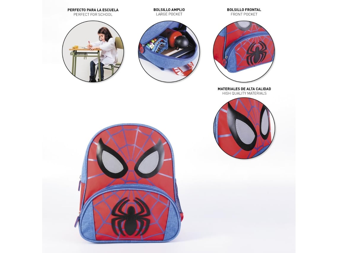 Mochila Infantil Escolar Spiderman 15 cm CERDÁ LIFE'S LITTLE MOMENTS