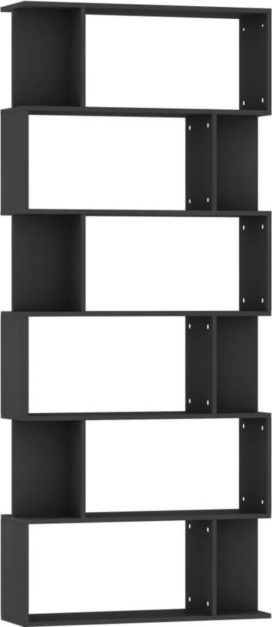 Estanteríadivisor De Espacios aglomerado negro 80x24x192 cm vidaxl madera 80 24 192