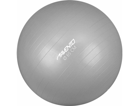 Avento Pelota de fitness/gimnasio 65 cm diámetro plateada