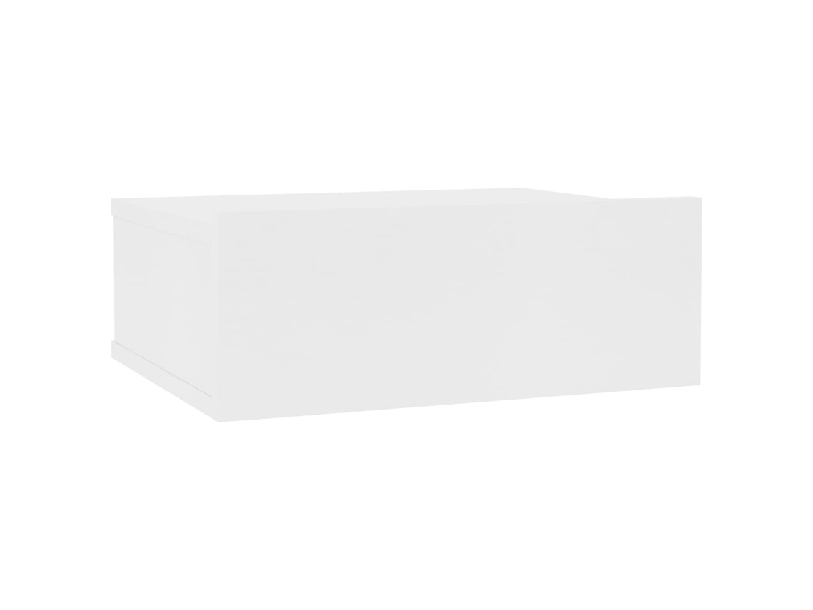 Maison Exclusive Mesita de noche flotante madera contrachapada blanco  40x31x27cm