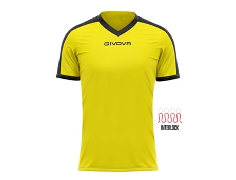 Camiseta de Niños para Fútbol GIVOVA Amarillo (4XS)