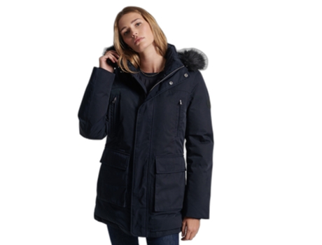 Abrigo SUPERDRY Poliéster Mujer (40 - Azul)