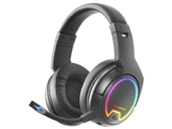 Auriculares Inalámbricos MARS GAMING Mhw-100 Negro Argb Flow Micrófono Extraíble Enc