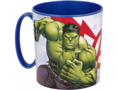 Taza Avengers Azul marino 350 ml los vengadores para niños y con diseño de personajes infantil microondas libre