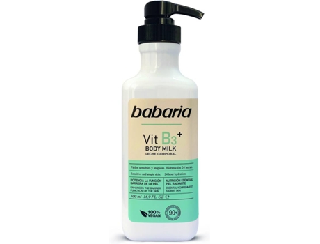 Leche Corporal BABARIA Vitamina B3 (500 ml)