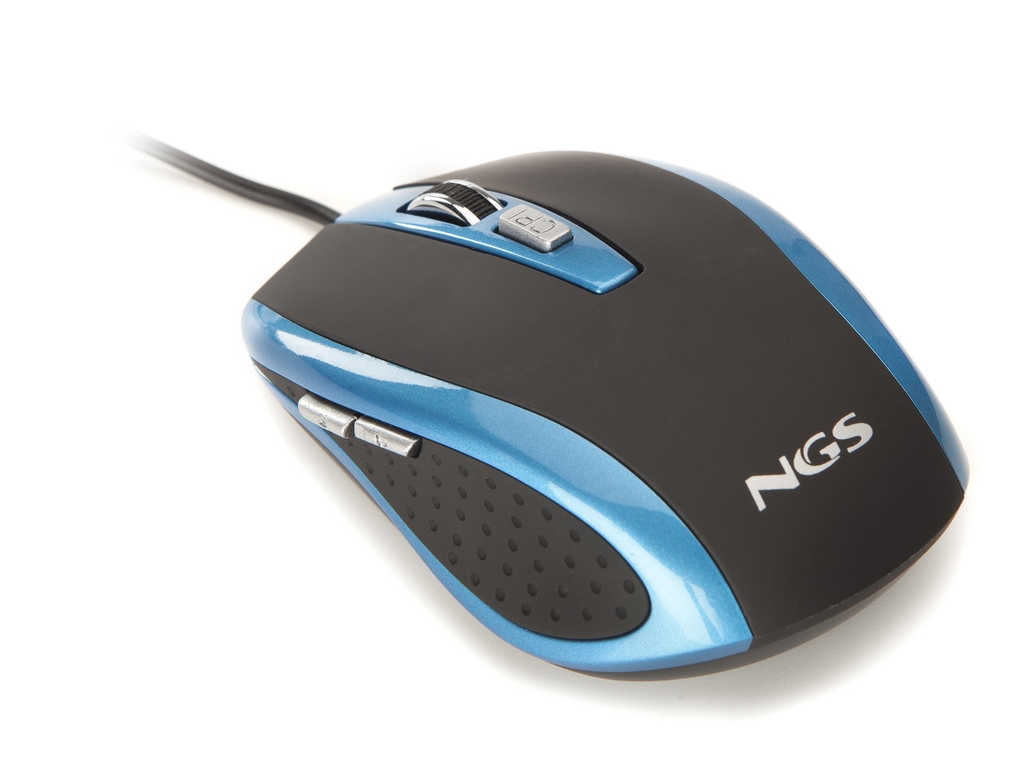 Ratón NGS BlueTick (Cable USB - Regular - 1600dpi - Negro)