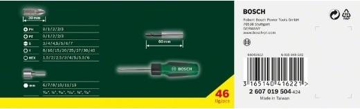 Conjunto de 46 Destornilladores BOSCH