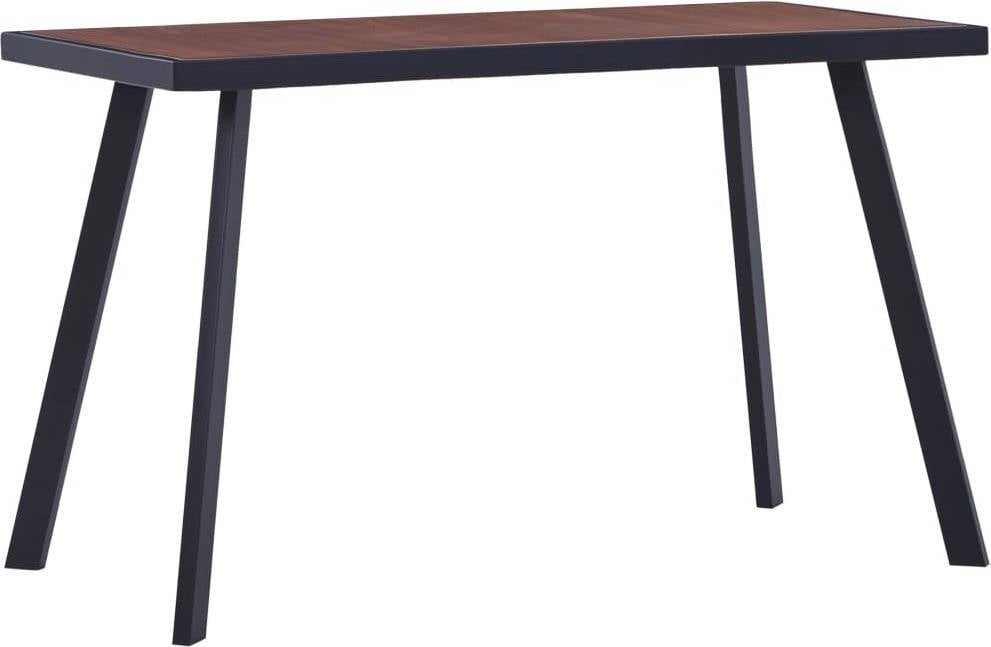 Mesa De Comedor mdf color madera oscuro y negro 120x60x75 cm 281862