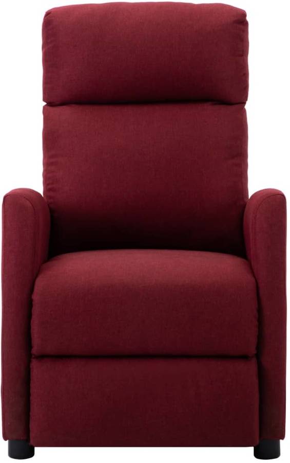 Reclinable De Masaje vidaxl tela rojo tinto 65x97x100cm 63