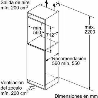 Congelador Vertical Integrable SIEMENS GI11VAFE0 (Low Frost - 71.2 cm - 72 L - Blanco)