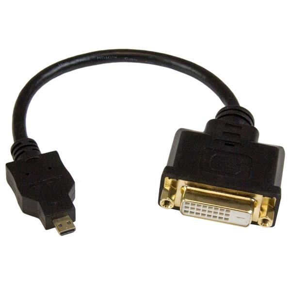 Cable Adaptador de Vídeo STARTECH HDDDVIMF8IN 0.2m Micro-HDMI DVI-D