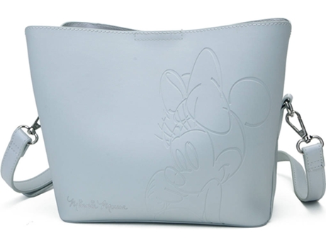 Bolso Minnie Lovely blue disney azul de hombro 22x18x14cm bandolera forma trapecio compartimento amplio dim. 25 30 11