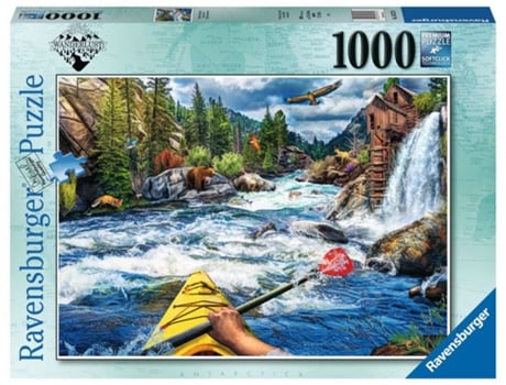 Puzzle RAVENSBURGER Whitewater Kayaking rompecabezas 1000 pieza(s) Paisaje