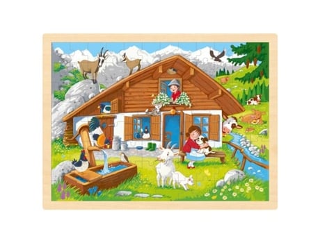 Puzzle GOKI (Madera - Beige - 40 x 30 cm)