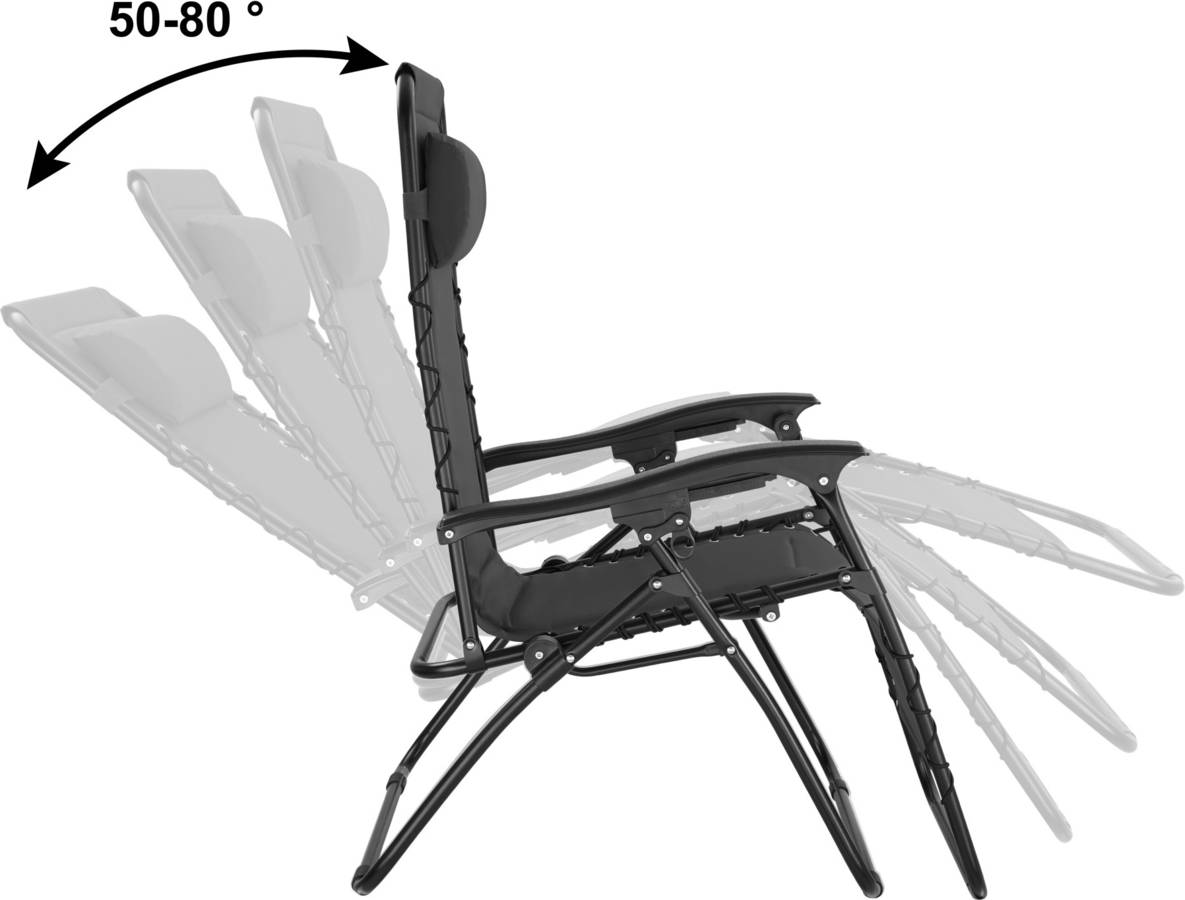 Silla de Jardín TECTAKE Matteo (Negro - Acero - 64.5x91x111 cm)