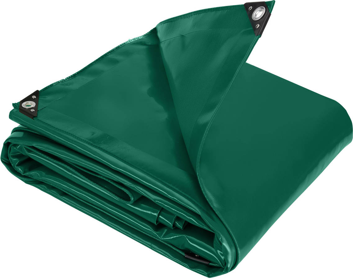 Lona de Tela Impermeable TECTAKE (Verde -PVC-400 x 500 x 0,5 cm)