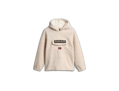 Sudadera con Capucha de Niños NAPAPIJRI Media Cremallera Burgee Vellón Gris (10 años)