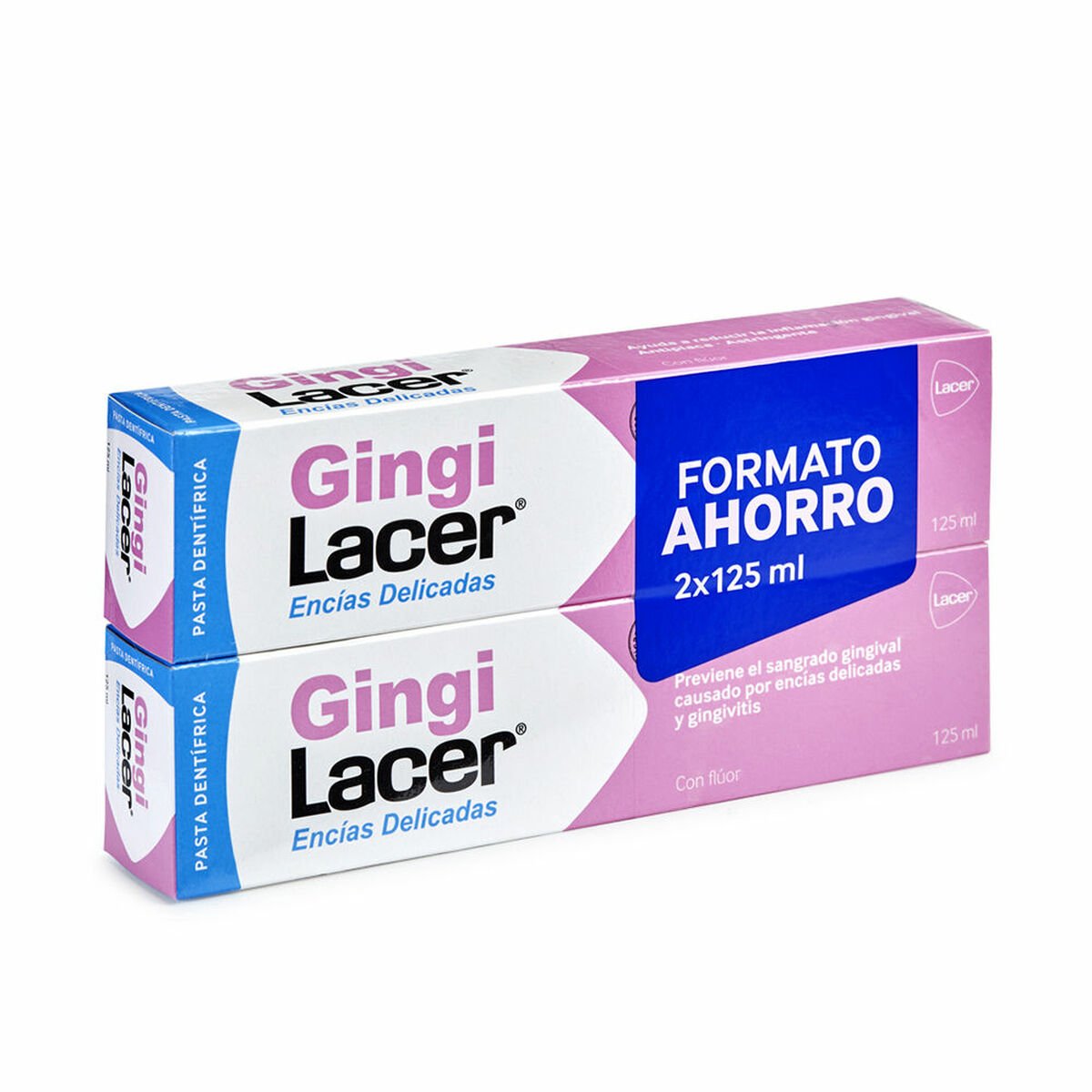 Gingilacer Pasta Lote 2 pz duplo dientes lacer unisexo